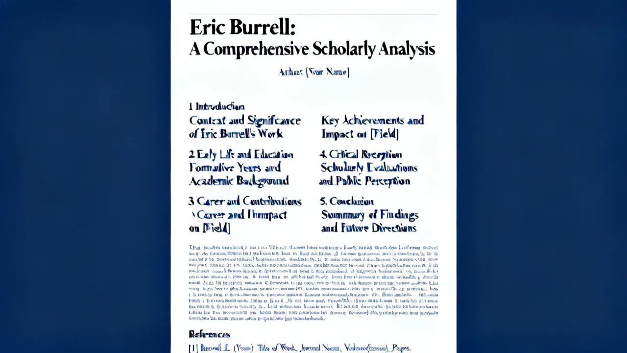 Understanding the Legacy of Eric Burrell