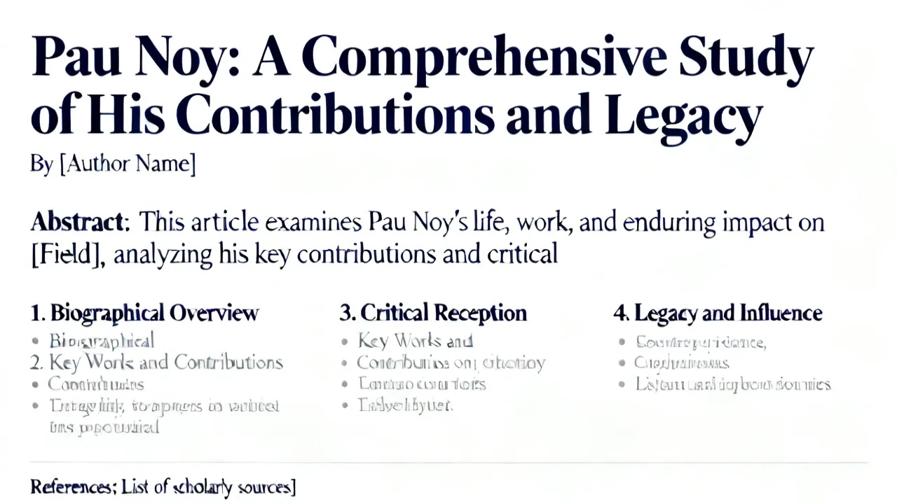 Unveiling the Impact of Pau Noy
